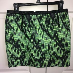 Blue/Green Mini Skirt